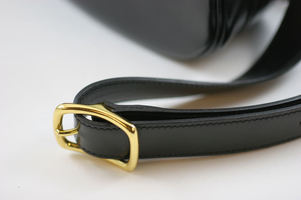 J.P. Renard Navy Leather Shoulder Saddlebag Style 1