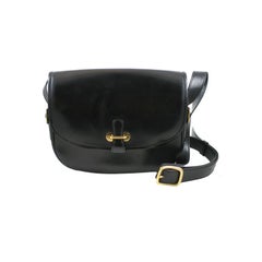 J.P. Renard Navy Leather Shoulder Saddlebag Style