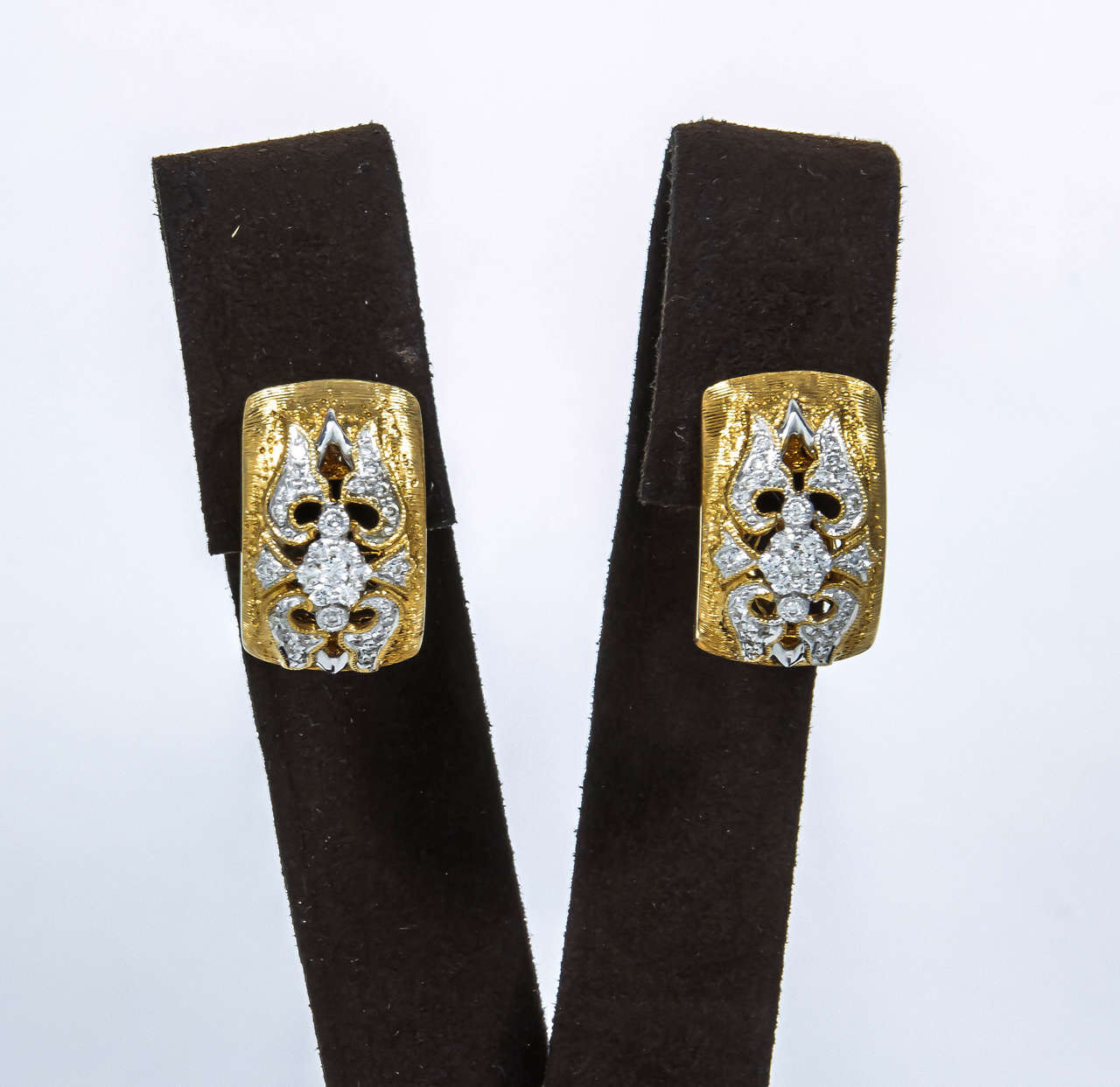 Women's Diamond Gold Huggie Hoop Earrings