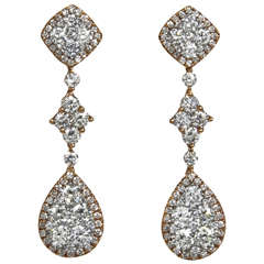 Classic Diamond Gold Drop Earrings 9