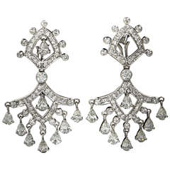 Diamond Gold Chandelier Earrings 3