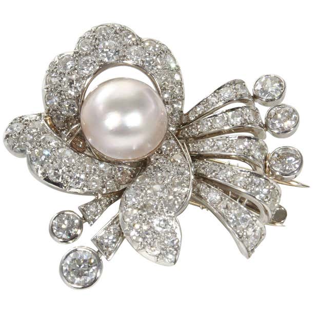 1930s Pearl Diamond Platinum Hair Piece or Brooch For Sale at 1stDibs ...