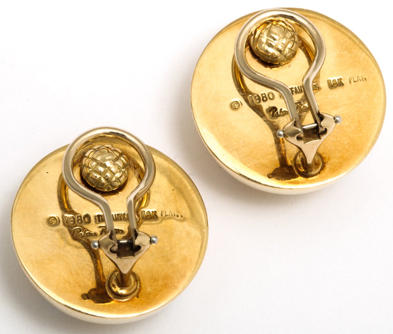 TIFFANY & CO. Gold And Diamond Ball Earrings 1