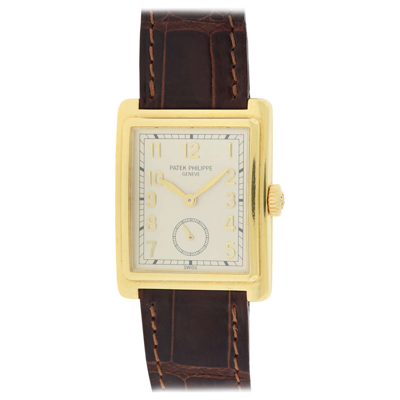 Patek Philippe Yellow Gold Gondolo Rectangular Wristwatch Ref 5010J at ...