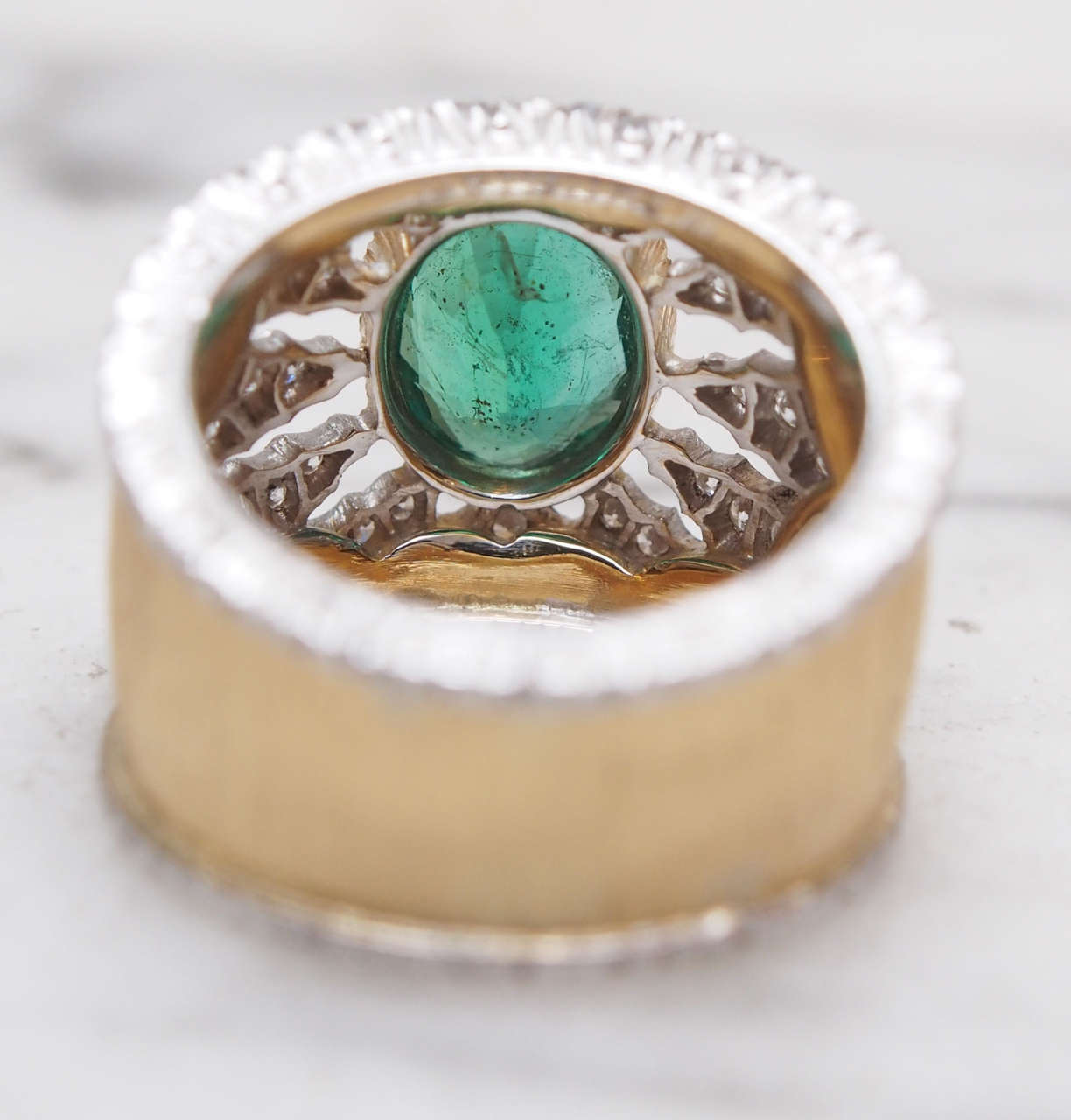 Mario Buccellati Emerald Ring In Excellent Condition In New Orleans, LA