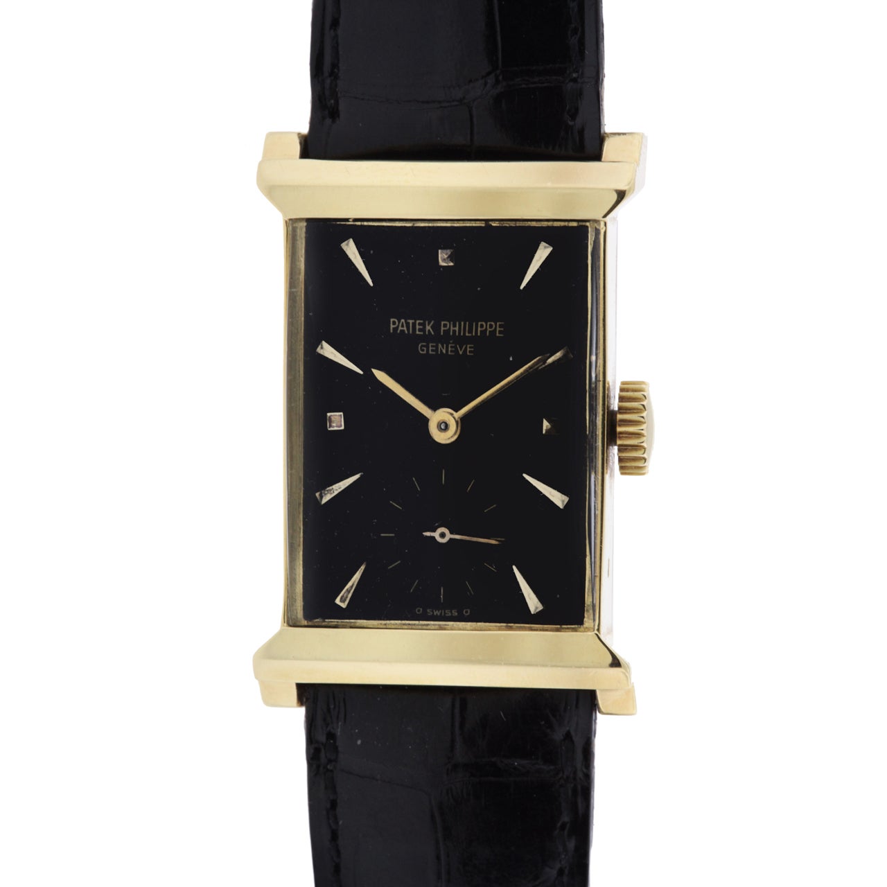 Patek Philippe Rare Yellow Gold Rectangular Wristwatch Ref 2404