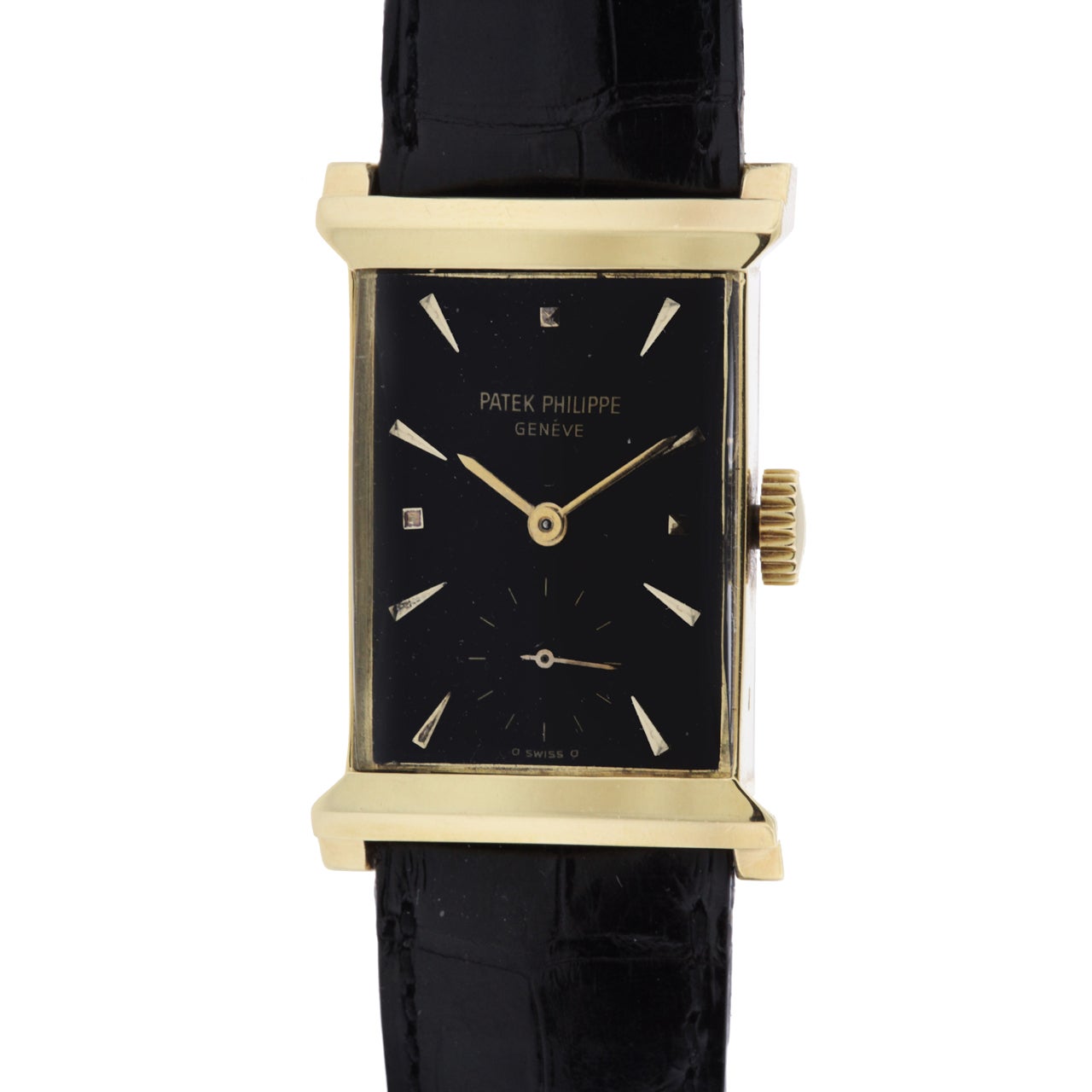 Patek Philippe Rare Yellow Gold Rectangular Wristwatch Ref 2404 For ...