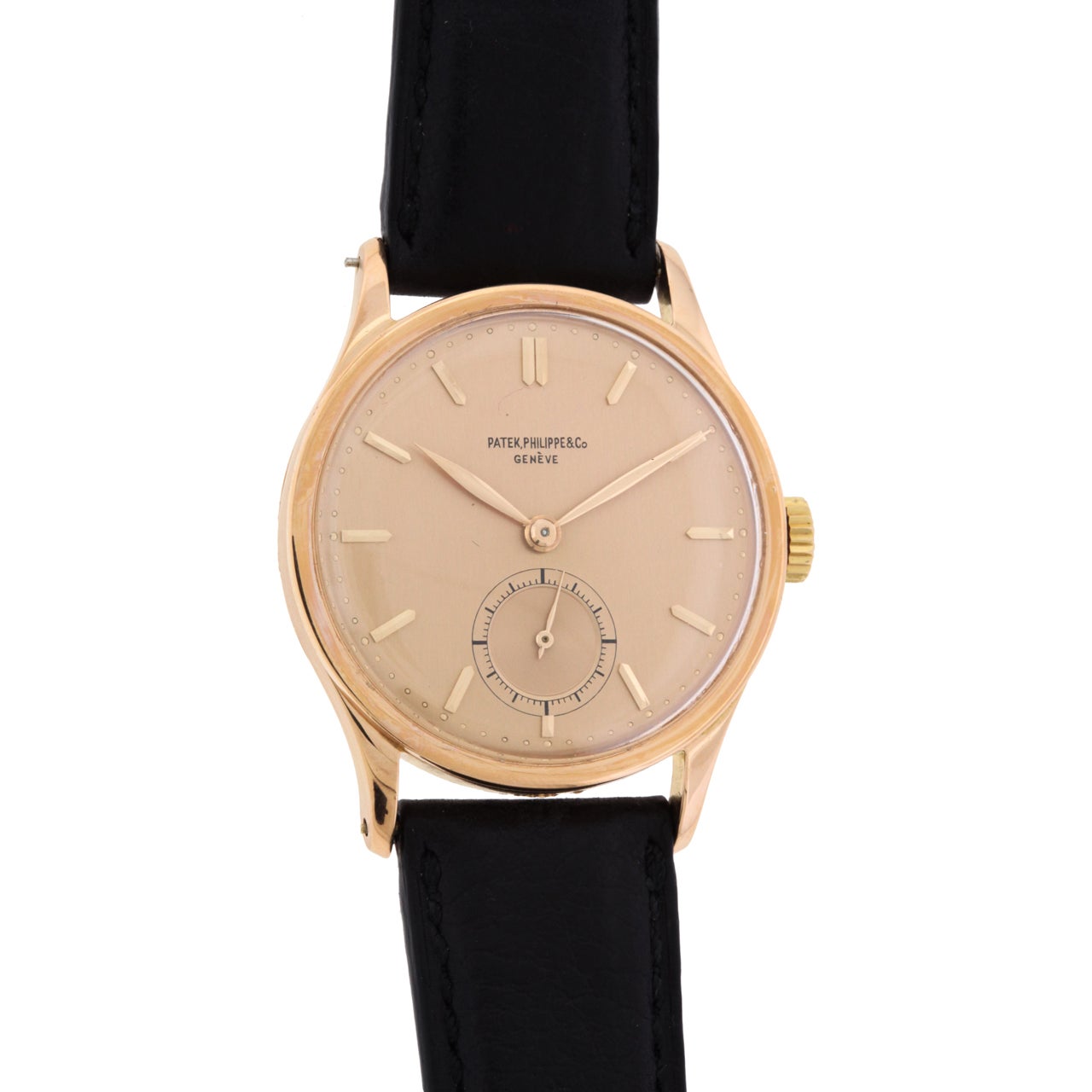 Patek Philippe Pink Gold Calatrava Wristwatch Ref 570 at 1stdibs