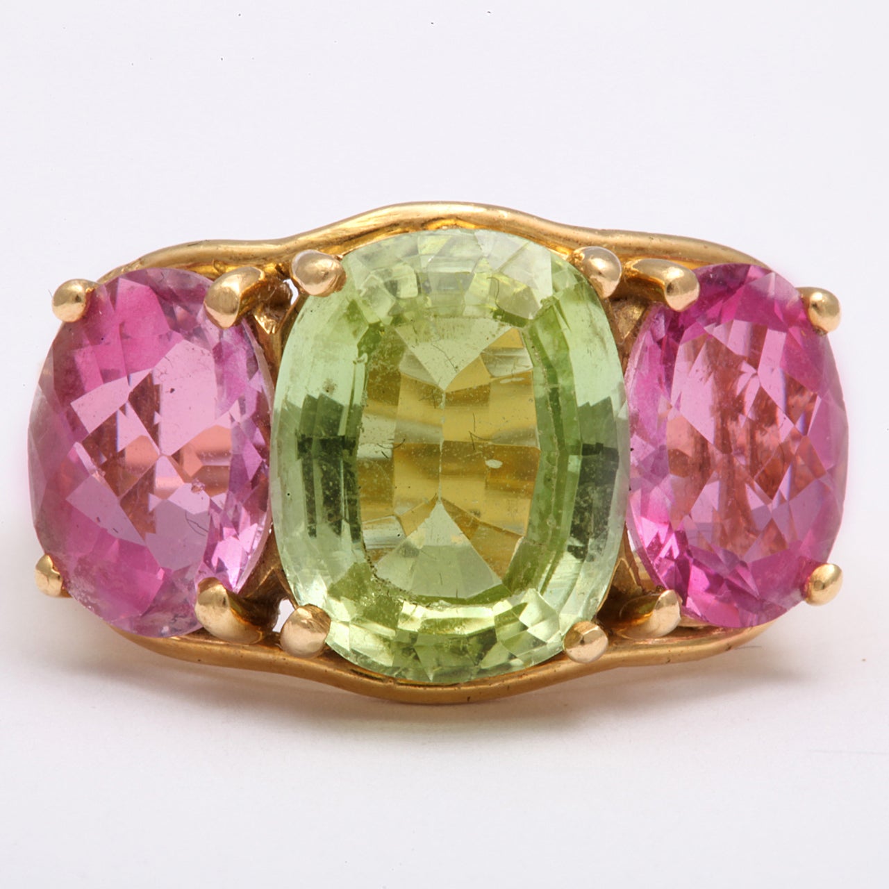 Multicolor three stone Band In Good Condition In New York, NY