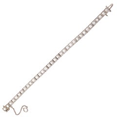 Vintage 1920s Straight Line Diamond Bracelet