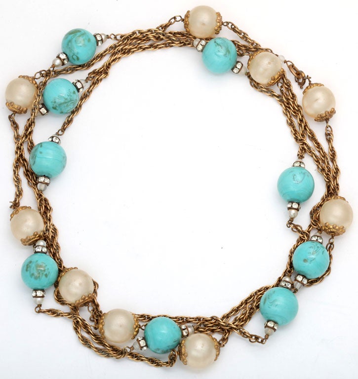 Women's Vintage Chanel turquoise necklace