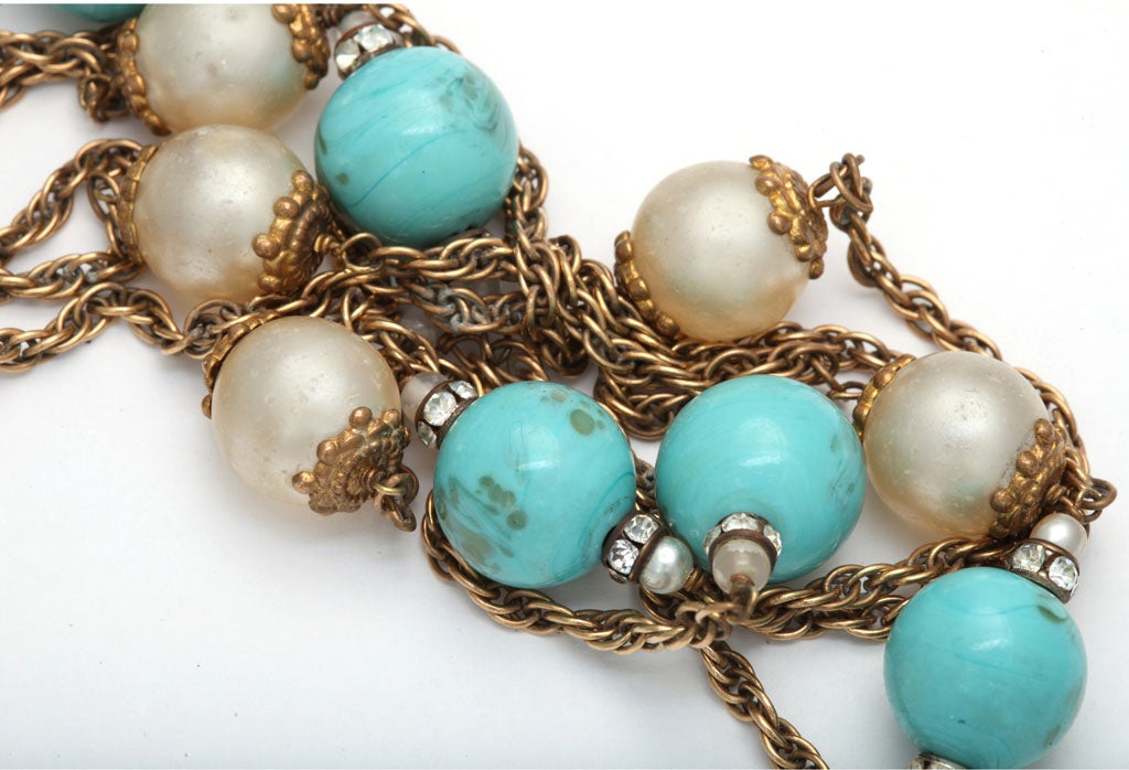 Vintage Chanel turquoise necklace 1