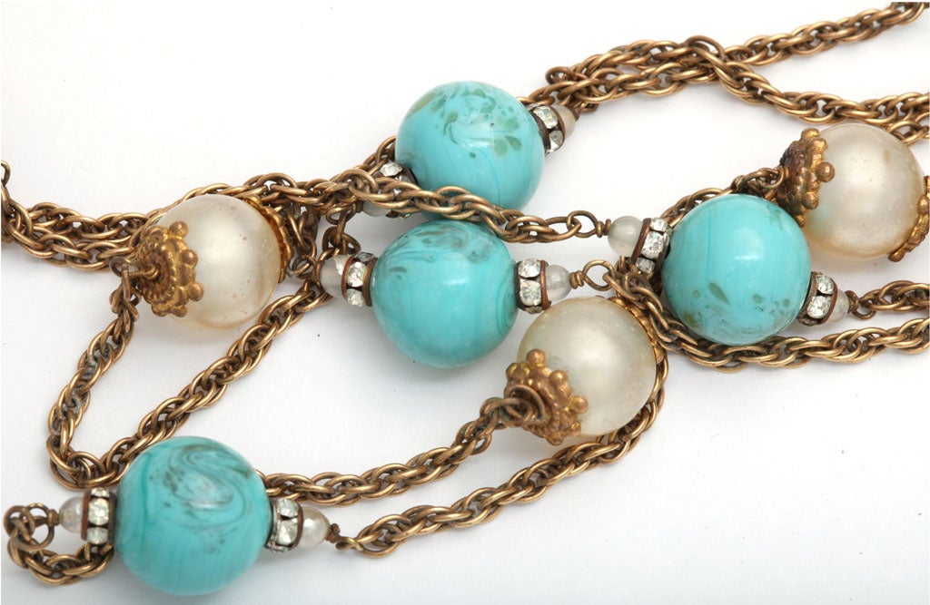 Vintage Chanel turquoise necklace 2