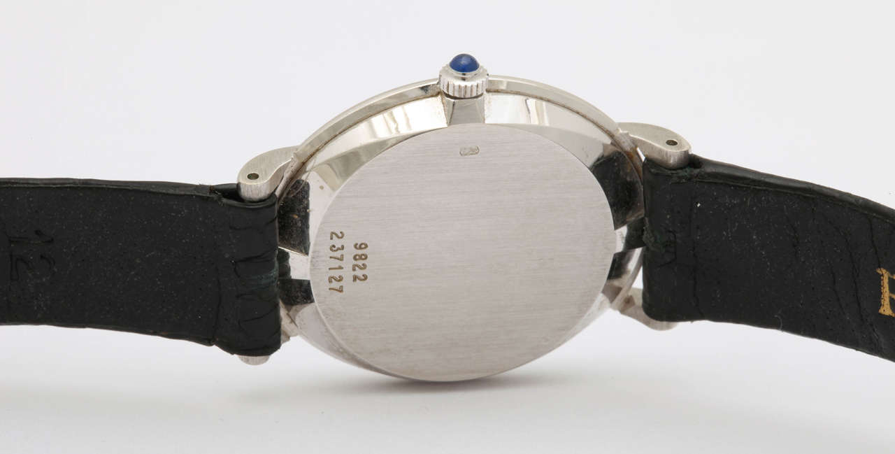 Piaget White Gold diamond Lapis Dial Mechanical movement Wristwatch In Excellent Condition In New York, NY