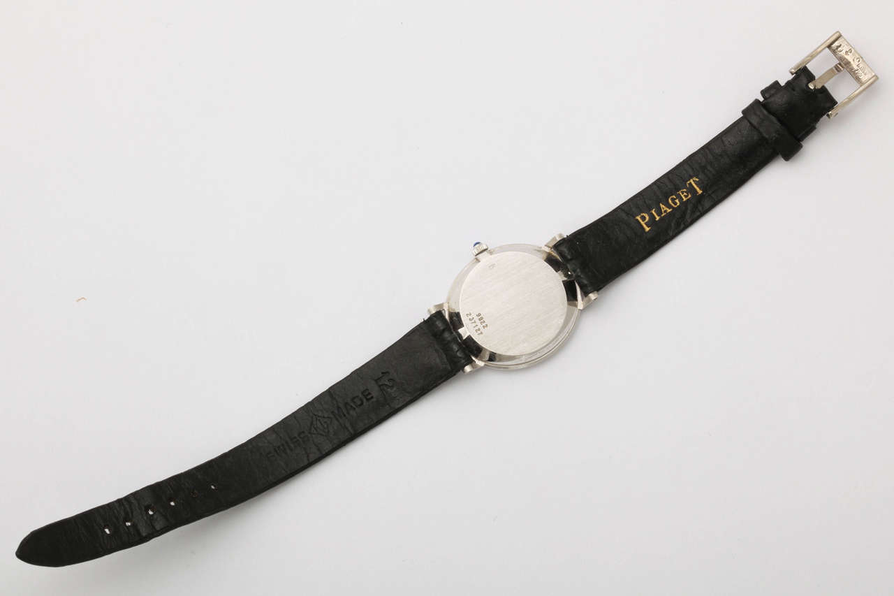 Women's Piaget White Gold diamond Lapis Dial Mechanical movement Wristwatch