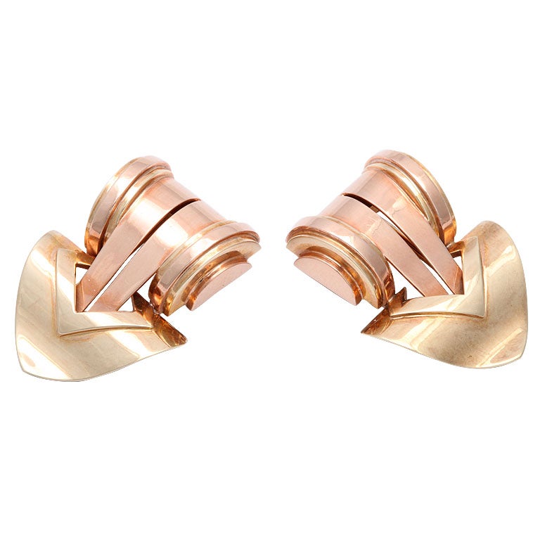 Spectacular Diamond Double Clips For Sale at 1stDibs