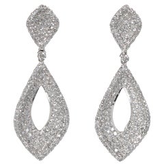 Pave Diamond Drop Earrings