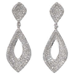 Pave Diamond Drop Earrings 10
