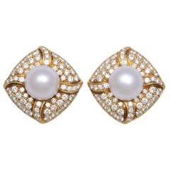 South Sea Pearl Diamond Earrings