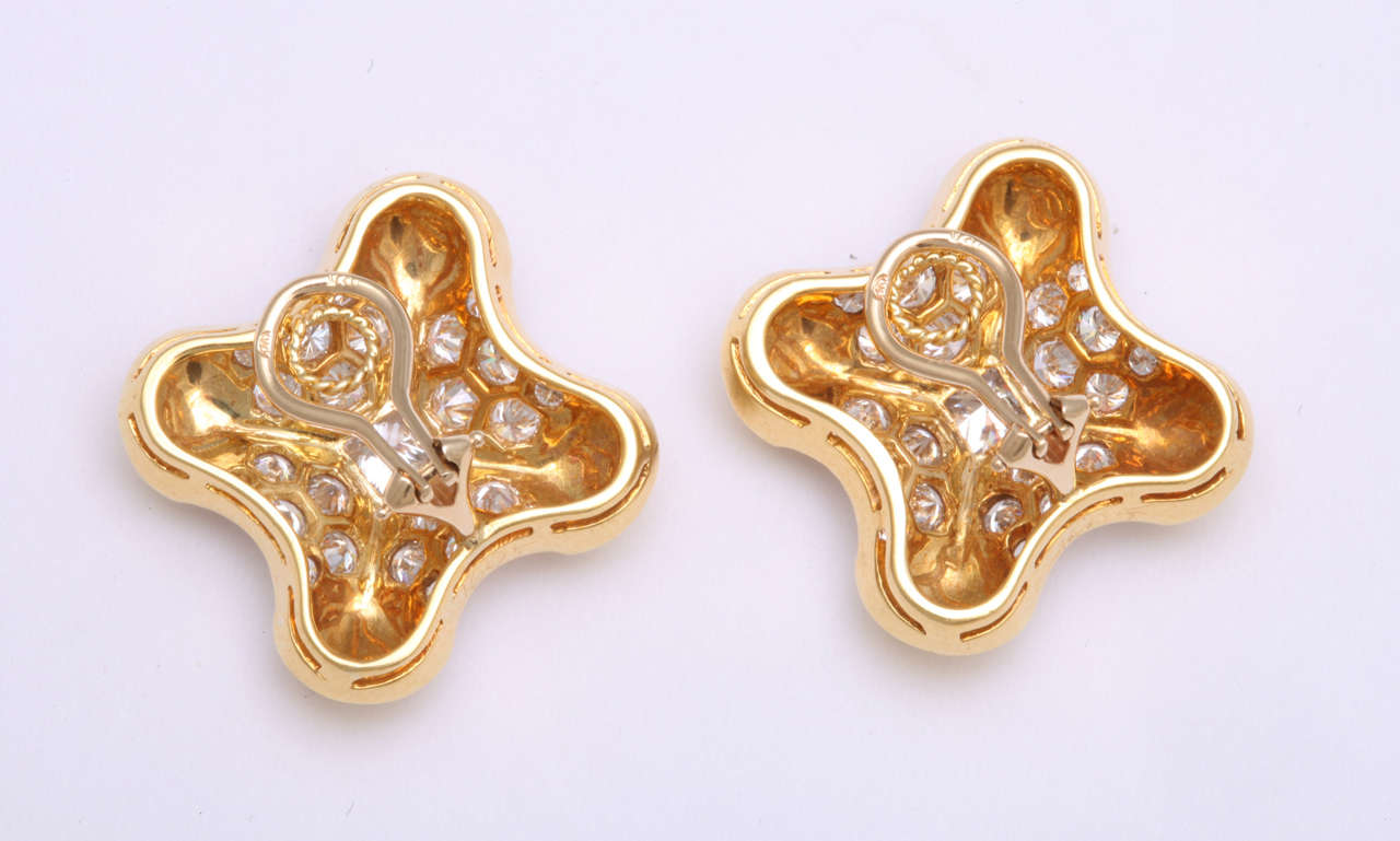 Diamond Gold Earrings For Sale 2