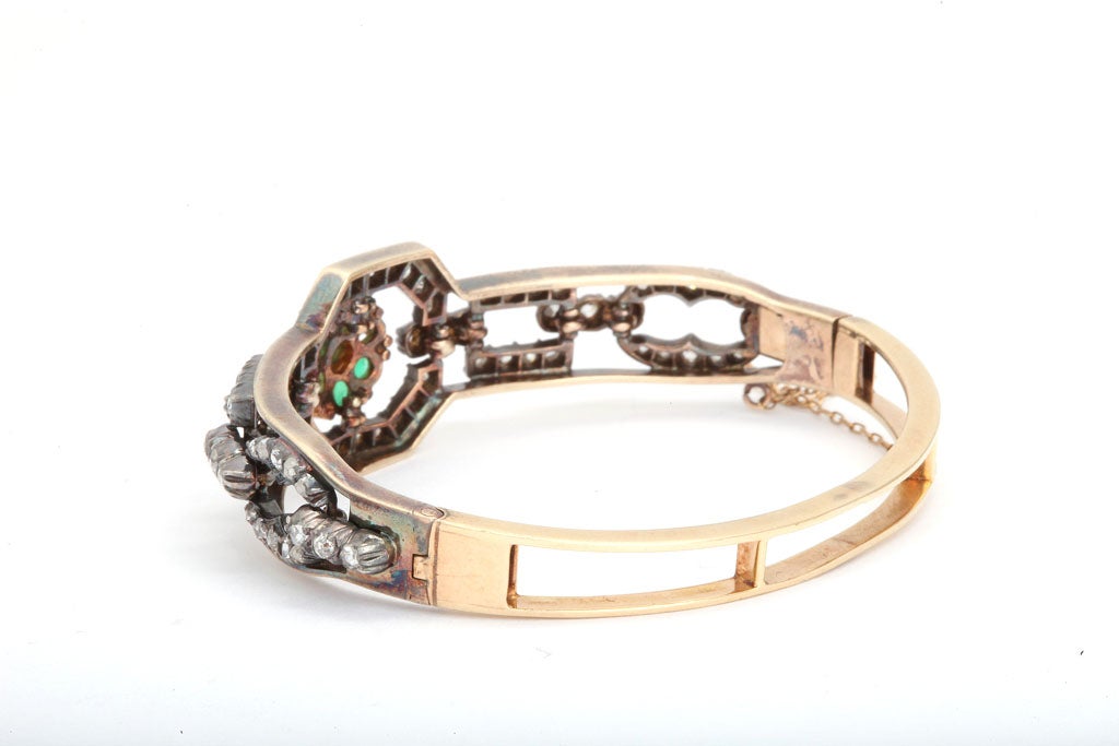 Emerald & Diamond Bangle Bracelet 2