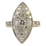 Elegant 1900's diamond and yellow gold ring