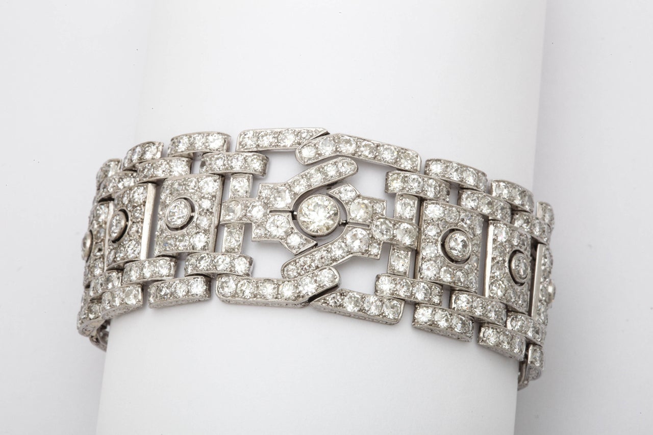 Cartier, Platinum and Diamond bracelet For Sale 4