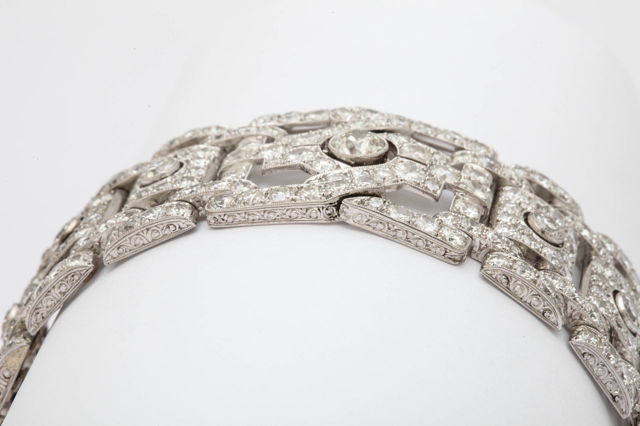 Cartier, Platinum and Diamond bracelet For Sale 5