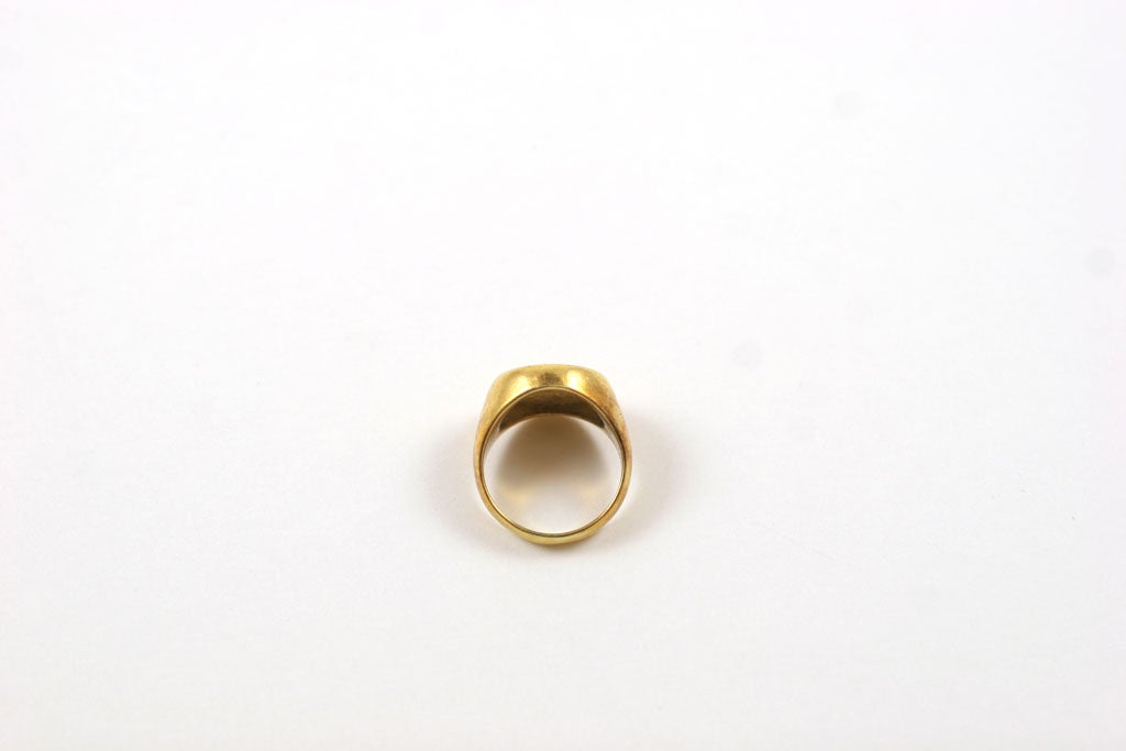 18K Gold Greek Signet Ring 4