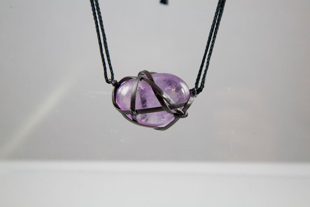 Women's Tina Chow Oiso Amethyst and Bamboo Pendant