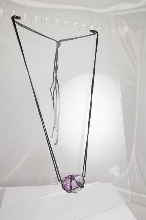Tina Chow Oiso Amethyst and Bamboo Pendant 2