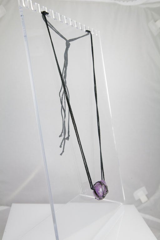 Tina Chow Oiso Amethyst and Bamboo Pendant 4