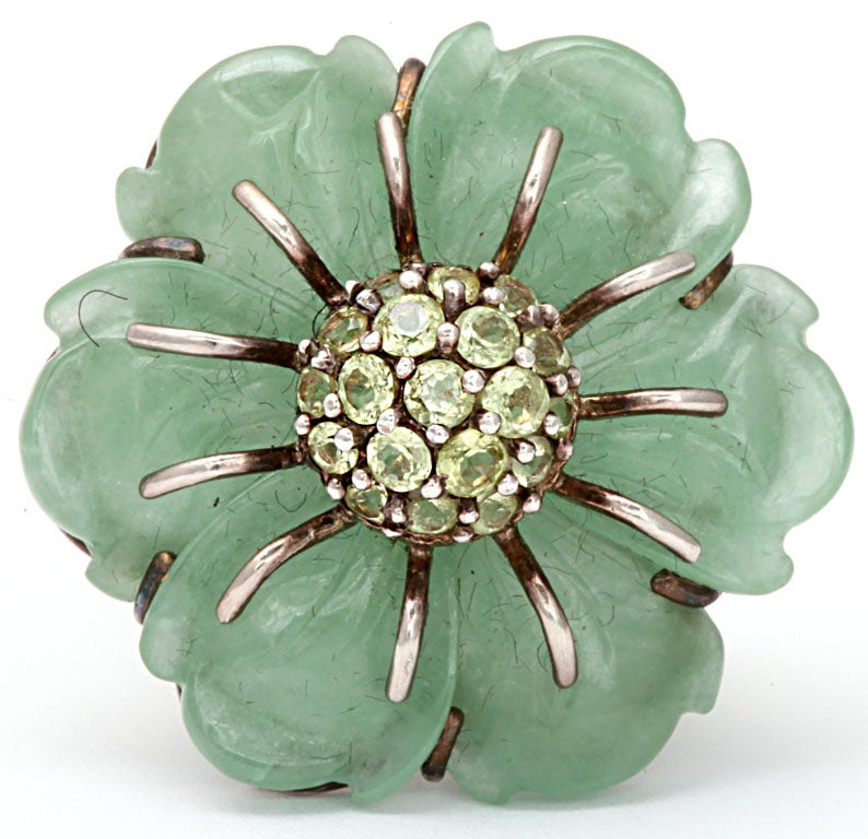 jade flower ring