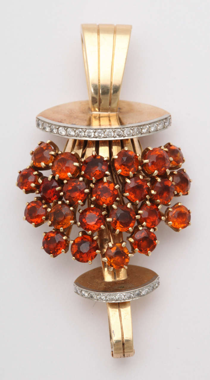 Magnificent Madeiria Topaz & Diamond Pendant on Snake Chain For Sale 2