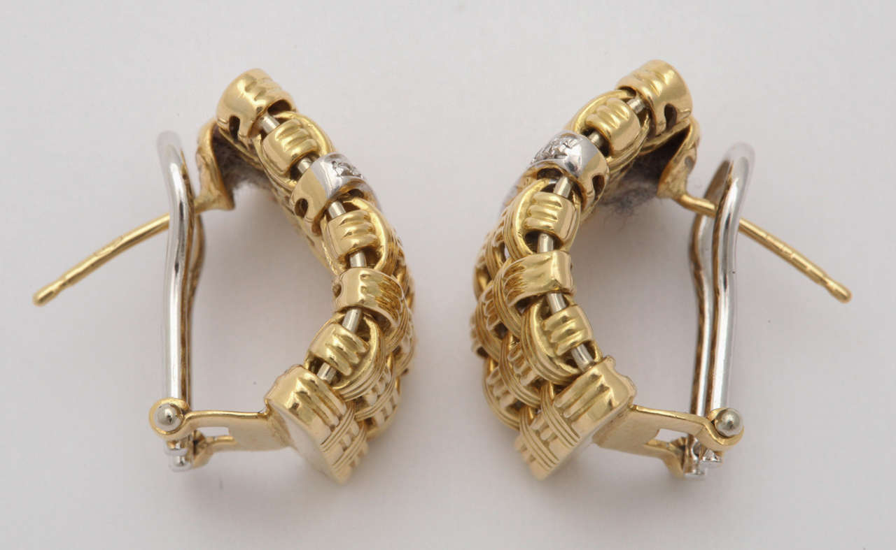 Women's Roberto Coin Appassionata Diamond Gold Earrings