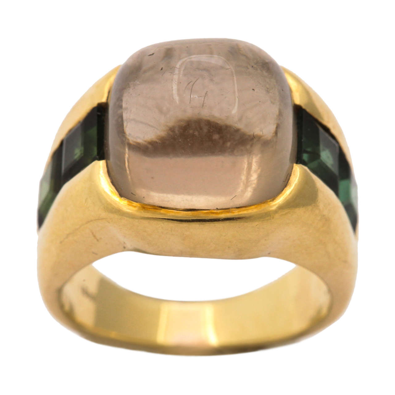 Citrine & Green Tourmaline Ring For Sale