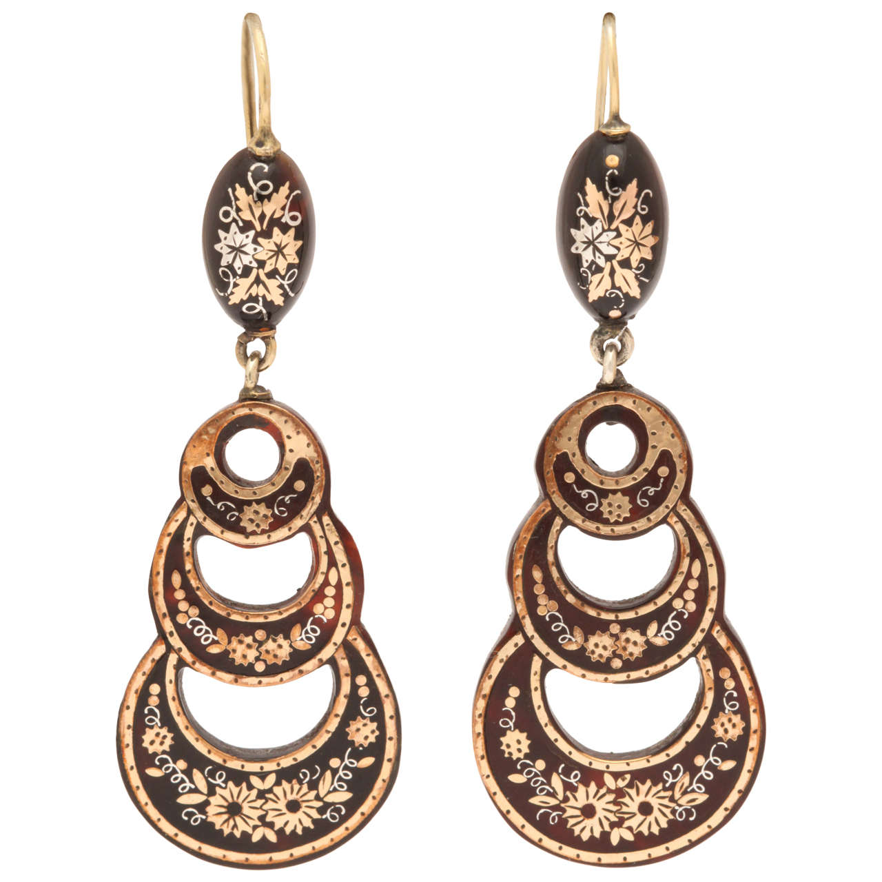 Download Layered Gardens: Three Hoop Pique Earrings at 1stdibs