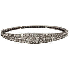 Diamond Platinum Bangle Bracelet