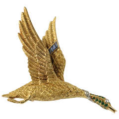 Vintage Hermes Flying Goose Pin