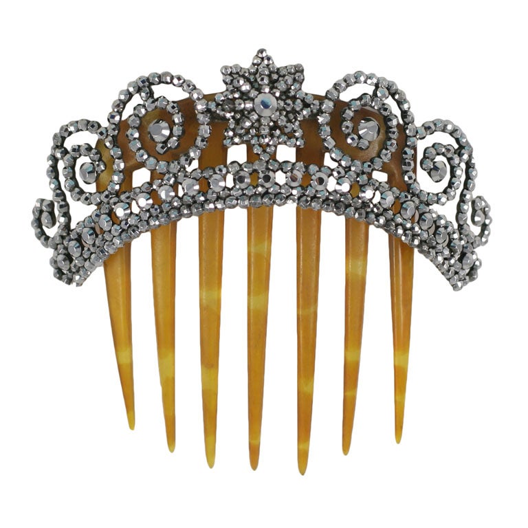 Cut Steel Hair Comb/Tiara