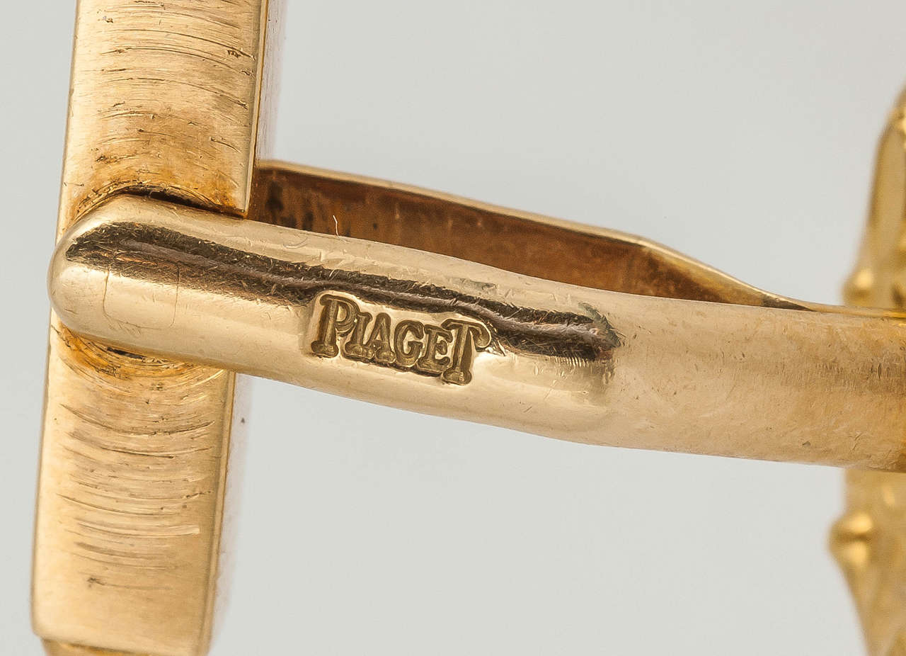 Art Nouveau 1966 Piaget Dali D'Or Gold Cufflinks