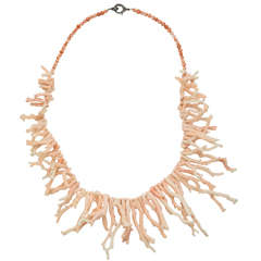 Elegant Angel Skin Branch Coral Necklace