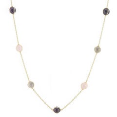 Collier boule multicolore en or 18 carats