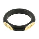 Van Cleef& Arpels “Lucky” Ebony and 18K Gold Bangle Bracelet