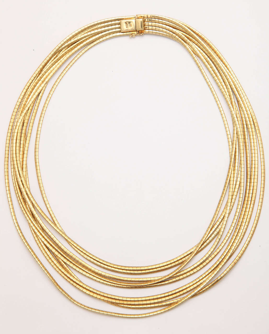 14kt Yellow Gold segmented collar Necklace.  Ca 1980  Soft, supple & luxurious,
 and in the best of taste.  This necklace is the best.  Can be worn anytime, anyplace or anywhere.