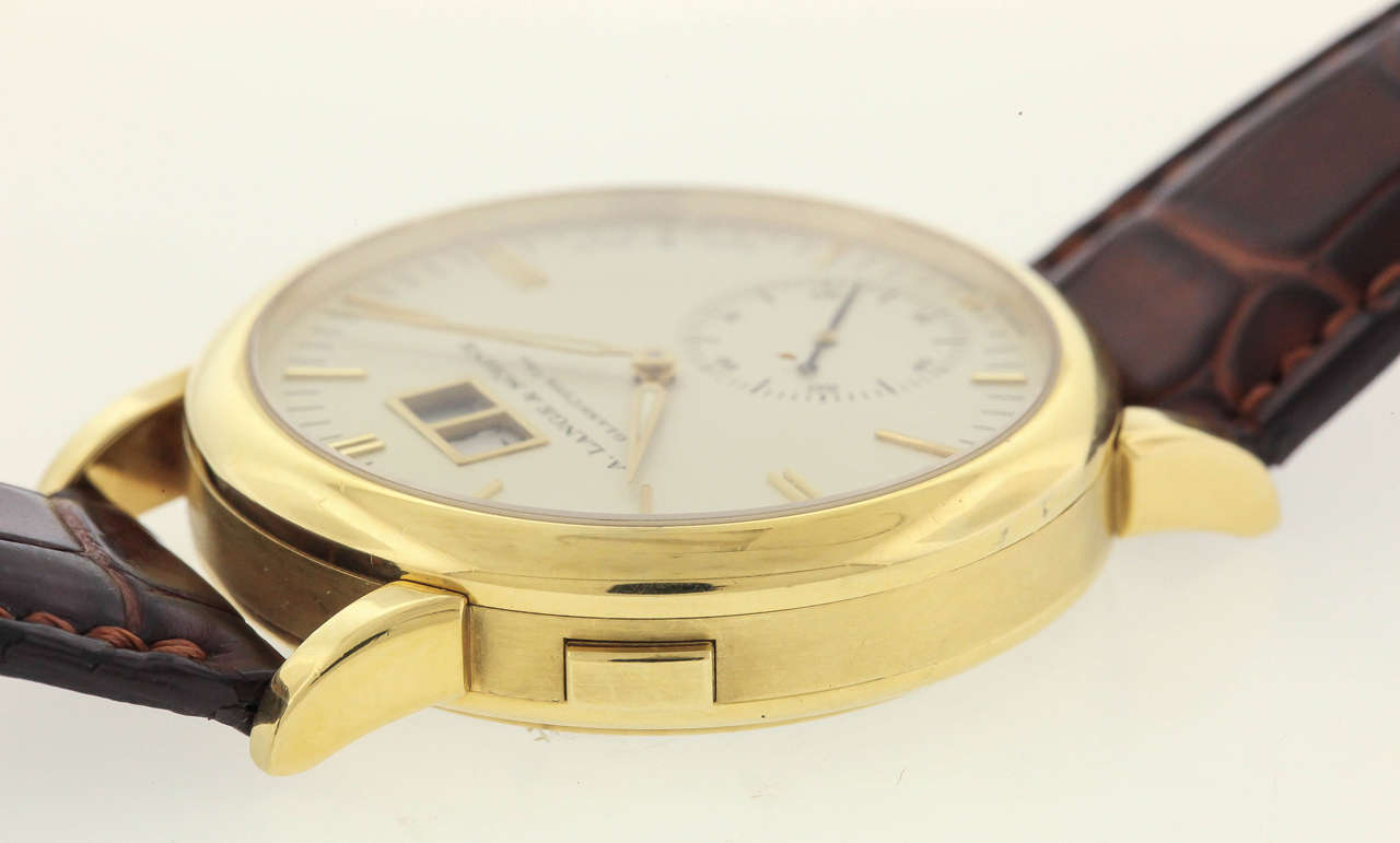 Men's Lange & Sohne Yellow Gold Sax-O-Mat Automatic Wristwatch