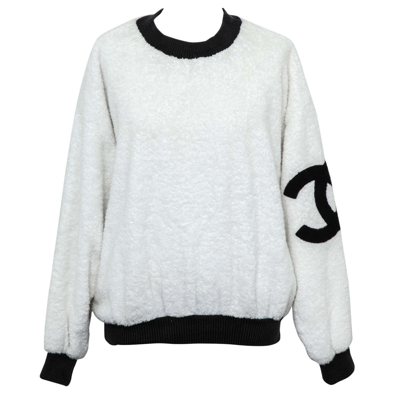 Vintage Chanel Sweat Shirt Sweater with Iconic CC 