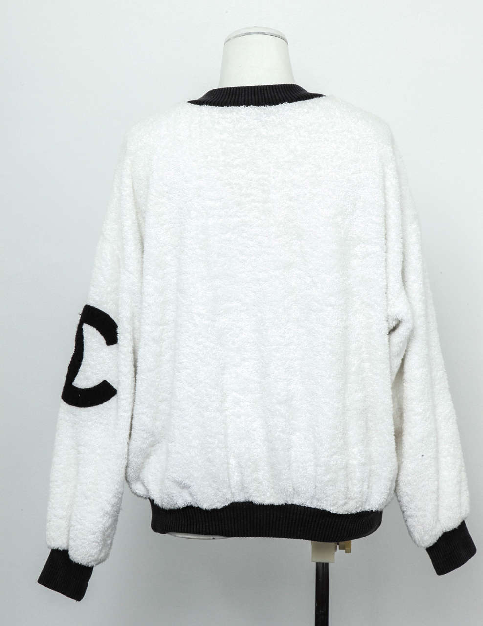 Vintage Chanel Sweat Shirt Sweater with Iconic CC at 1stDibs
