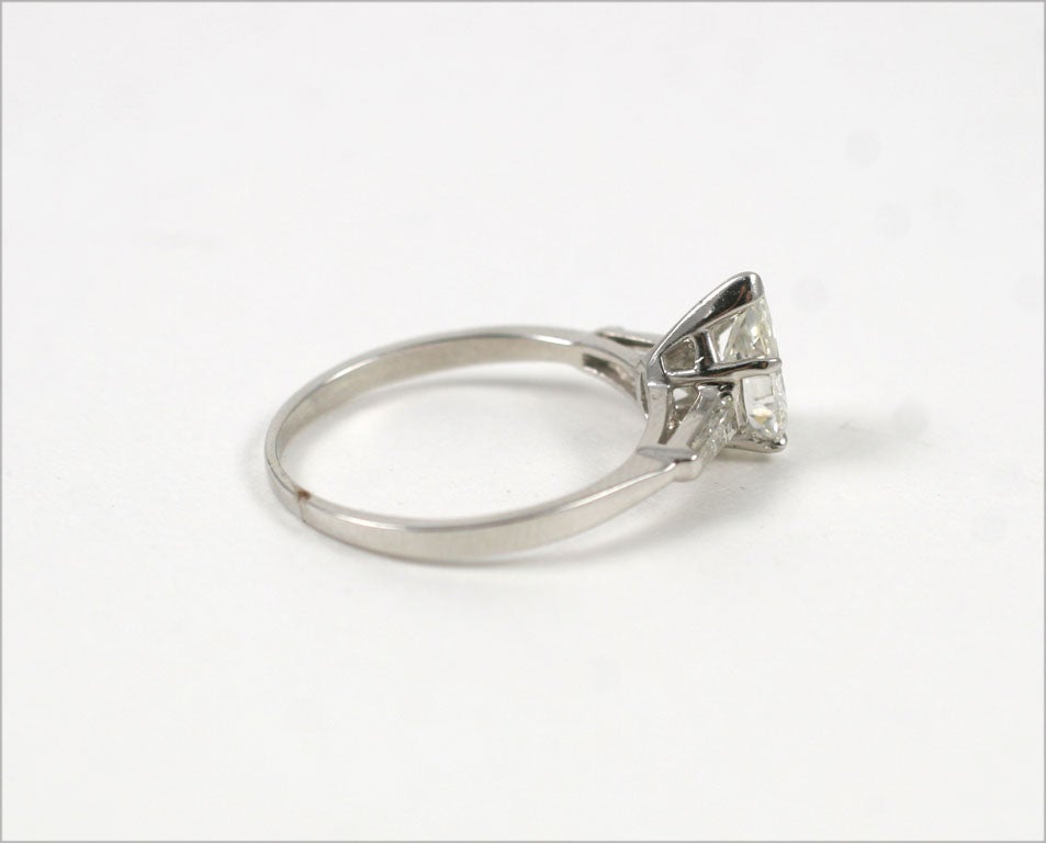 Pear Shaped Diamond Engagement Ring, 1.10 CTS 4