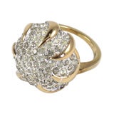Panetta Sterling Vermeil Rhinestone Ring 9